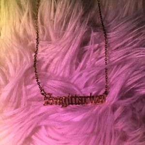 fake gold sagittarius necklace